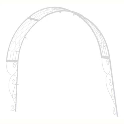 Rosenbogen Aus Metall, Halbrundes Garten Torbogen Rankhilfe Pergola Rankgitter, Wandrosenbogen Stabil, Für Eingang, Veranda, Fenster, Türen, Balkon(White)