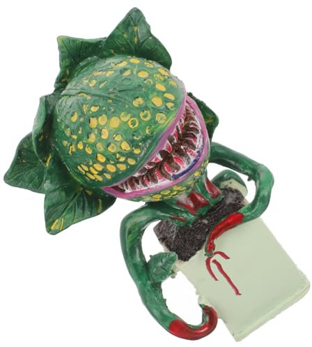 FUNOMOCYA 1pieza Figurita De Resina De Planta Carnívora Adorno Escénico para Decoración De Halloween Interiores y Exteriores Accesorio De Jardín Resistente y Compacto