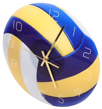 ULDIGI Volleyball Design Wanduhr Mit Geräuschlosem Uhrwerk Acryl Materialien Große Arabische Ziffern Dekorative Hängeuhr Für Wohnzimmer Schlafzimmer Büro Studie