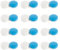 MYSUNBAR Set of 12 LensBox Contact Lens Containers, Contact Lens Case, Storage Yearly Supply, Soft & Hard Lenses, multicoloured, Pocket organiser