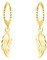 SOFIA MILANI - Damen Ohrringe 925 Silber - vergoldet/golden - Feder Ohrhänger - E2988