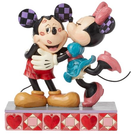 Disney Traditions Mickey Minnie Kisses On Cheeks Figurine