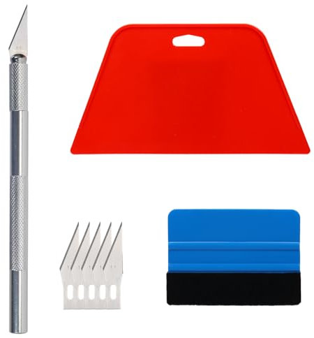 SYF-UN 8pcs Car Vinyl Wrap Squeegee Smoothing Tools, Wallpaper Kit Wrap Vinyl for Cars, Window Film Tint Trimming Application Kits Tool