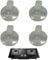 DHWEKU Perillas de Cocina, 4Pcs Perillas de Control 6mm Botones Perillas de Cocina Metal Mandos Cocina Gas para Mayoría las Horno,Cocina,Estufa de Gas,Plata