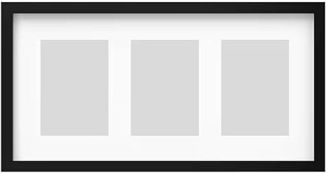 Generisch RÖDALM Bilderrahmen für 3 Bilder, schwarz, 55x28 cm (RIBBA NACHFOLGER)