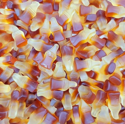 Krazy Kandi Happy Cola Gummy Sweets – 1kg Bulk Pack, Classic Cola Bottle Candy, Soft & Chewy Retro Jelly Sweets, Party Bag Filler, Pick & Mix Treats