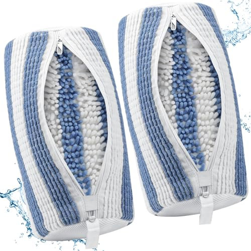 BoriYa Bolsa para Lavar Zapatillas en Lavadora - 2025 Nueva Actualización Laundry Bag Shoes 2 piezas Microfibra Bolsa Zapatos Lavadora Limpieza 360, Cremallera con Hebilla Saco para Lavar Zapatillas