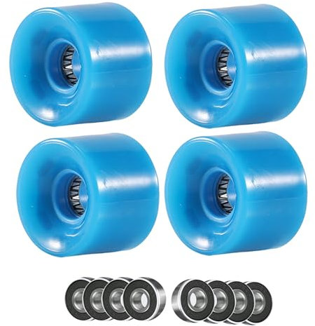 4er Set 65 mm Skateboard Räder Flash LED Cruising Longboard Räder 85A für Park oder Straße mit ABEC 9 Kugellager Set