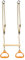 Trapeze Bar, Adjustable Swing Bar, Sturdy Gym Rings Playground Equipment, Stable Sensory Training Tool, Portable Setup for Indoor Outdoor Use, Backyard Fitness Fun for Kids Adults