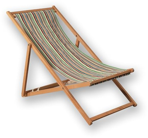 SG SiestaGarden Liegestuhl Holz Klappbar bis 120 kg, Strandstuhl, Holz