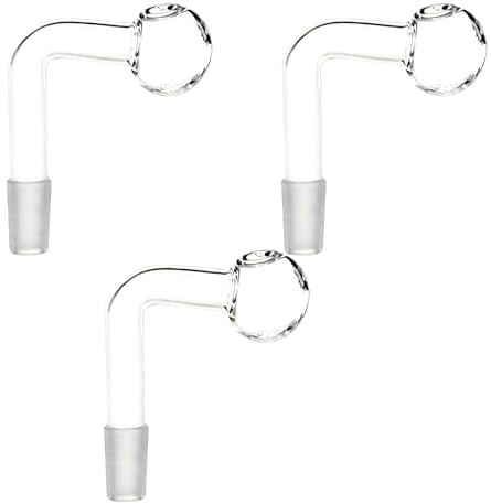 Gkhlg 3 Pcs High Borosilicate Glass Oil Burner Male Glass Tubes with Thickened Scratch-Resistant Design for Smokers' Water Pipes and Oil Rigs 14mm Joint Size Reusable and Easy to Clean