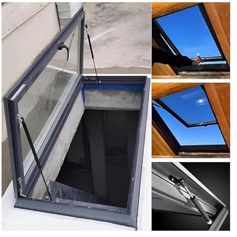 Dachfenster, Kleine Dachlukenabdeckung, Tageslichttür im Keller, Unterputz-Lichtschachtfenster(120x70cm)