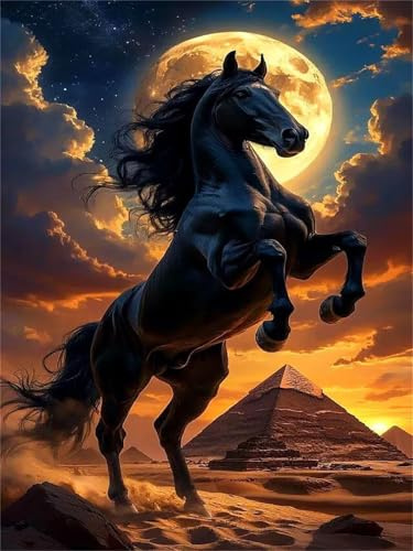 Puzzle 150 Teile, Pyramidentier Pferd Puzzle Erwachsene, Herausforderndes Rätsel, Klassische Puzzles 35x25 cm, Geschicklichkeitsspiel für die ganze Familie