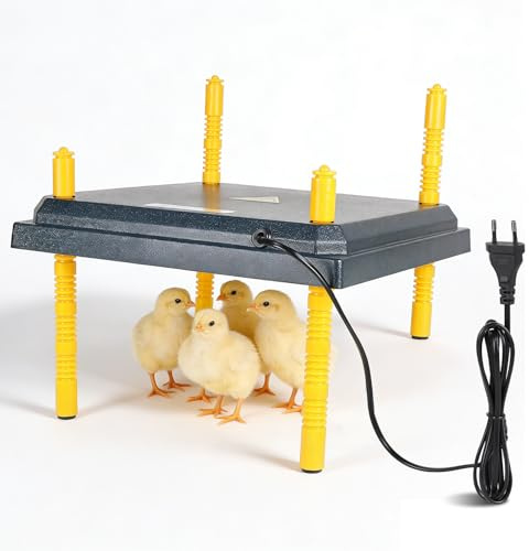 EFUTURETIME Küken Wärmeplatte Hühner 31 x 31cm, 22W, höhenverstellbar | Konstanttemperatur 55°C Chick Heating Plate, Heizplatte für Hühnerküken