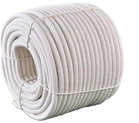 Corde en Polyester, Corde tressée en Coton Naturel Blanc 10-40 mm 10-50 mètres(D 16mm/0.63,L10m/32.8ft)