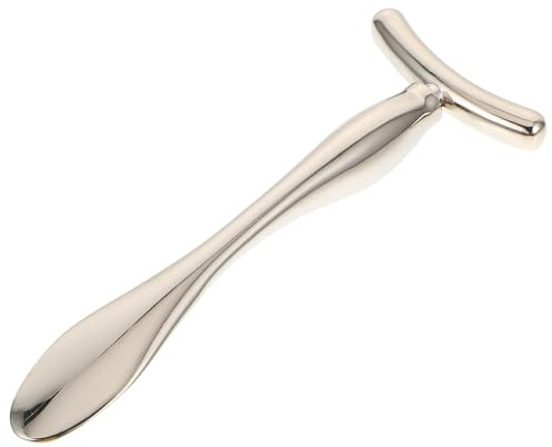 Zinklegierung Augencreme Massagegerät für Serum und Creme 4 Stück | Glatte, Glänzende Oberfläche, Handliches Reiseformat, Silber und Gold, für Zuhause und Schminktisch