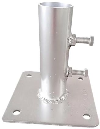 Milageto Gerüstfußplatte aus verzinktem, Ersatzteil 15 cm x 15 cm, robustes Konstruktionszubehör für Gerüste
