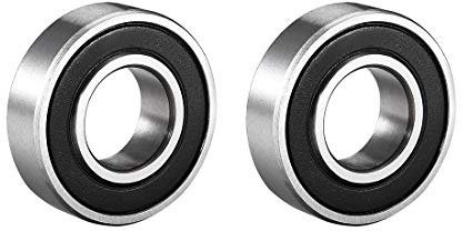 sourcing map 2Stk.Kugellager 6002-2RS doppelt abgedichtet Rillenkugellager 15mmx32mmx9mm Hartstahl Z1 Lager