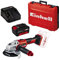 Einhell Akku-Winkelschleifer AXXIO Power X-Change (18 V, ohne Ladegerät und ohne Trennscheibe) + Starter Kit Akku und Ladegerät Power X-Change (4,0 Ah Akku und Schnellladegerät) + Koffer E-Box M55/40