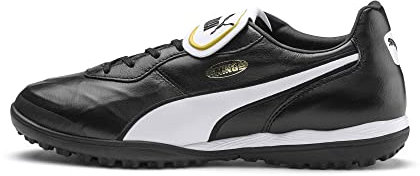 PUMA Unisex King TOP TT Fußballschuhe, Black White, 42.5 EU