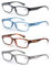 4 Pack Lesebrille 1.5 Herren/Damen,Gute Brillen,Hochwertig,Rechteckig,Komfortabel,Super Lesehilfe,fur Manner und Frauen