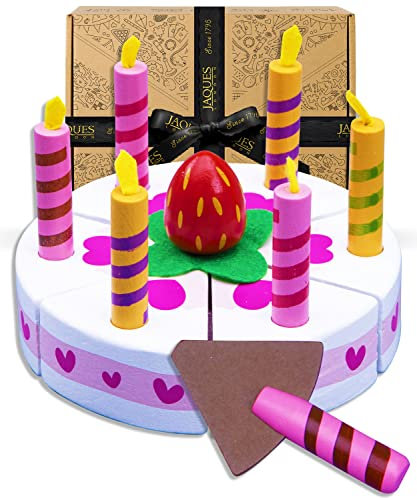 Jaques of London Wooden Play Food Cake | Wooden Toys for Girls and Boys | Pretend Food | Play Food Sets for Children | Since 1795