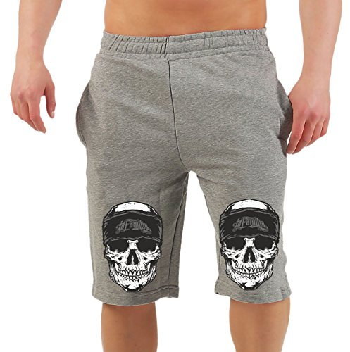 Life Is Pain Herren Kurze Hose Shorts La Familia Totenkopf United Support Crew Hardcore hc