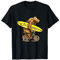Lustiger Bär auf Fahrrad mit Kalifornien Surfboard T-Shirt