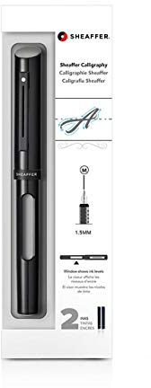 Sheaffer Black Calligraphy Pen with Medium Nib and Black Trim 93400