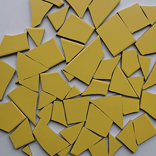 Fliesenbruch frostfest verschiedene Mixe Mosaik Bruchfliesen (1.0, dunkel gelb K142)