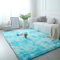 Tinyboy-hbq Teppich Wohnzimmer Schlafzimmer Rund Modern Design Shocky Lange Borsten Runde Innen rutschfest Dekor Ultra Weich Plüsch Haus Kinderzimmer Teppiche,Blau Weiß,185x185cm