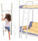 Hochbett Leiter Etagenbettleiter Für Kinder, 150 cm/ 160 cm/ 180 cm Hoch, Weiße Metall-Kletterleiter Für Zimmer Im Innenbereich, Bodenständer-Stufenleitern Mit 2 Haken (Size : 1.65m/5.4ft)