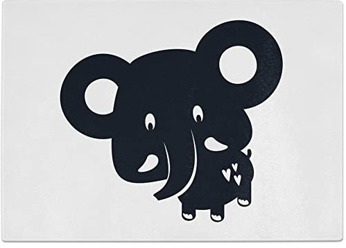 JUNIWORDS Glasschneidebrett Frühstücksbrett, Elefant (1003122)