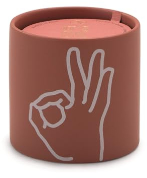 Paddywax Scented Candles in Matte Ceramic Impressions Collection Artisan Candle, 163g, Okay