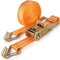 Safetytex Spanngurt 2 Tonnen - 35 mm x 6 Meter - Zweiteilig mit Spitzhaken & Ratsche - Hochwertiges Polyester - Sicherer Transport & zuverlässige Ladungssicherung (1 Stück)