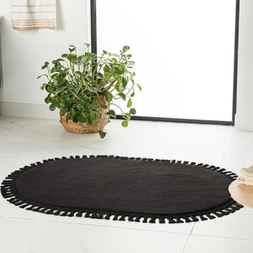 English Home Waschbarer Teppich, Läufer mit rutschfester Rückseite, schmutzabweisend, faltbar, Boho-Stil, maschinenwaschbare Teppichmatte für Küche, Bad, Schlafzimmer oder Wohnzimmer, 80 x 120 cm, Ant