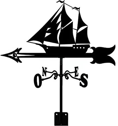 DITUDO Veletas de Viento para Tejado,Veletas de Viento para Jardin,Retro Metal Weathervanes,para jardín,Patio,decoración,indicador de dirección del Viento,Herramienta de medición Profesional