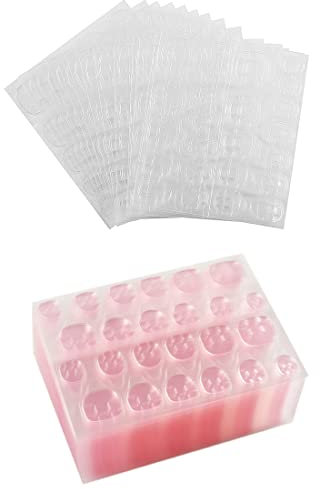 20 Fogli (480 pezzi) Colla Per Unghie Finte, Unghie Adesive, per gelatina, Adesivi Trasparenti Per Colla Per Unghie, Per Salone Di Bellezza, Nail Art Da Donna Fai Da Te