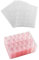 480 Piezas Adhesivo de Pegamento para Uñas Doble Cara, Pegatinas de Pegamento de Uñas Falsas Transparentes, Pegatinas de Pegamento de Uñas Falsas, Cinta de Gel para Uñas Postizas (Blanco y Rosa)