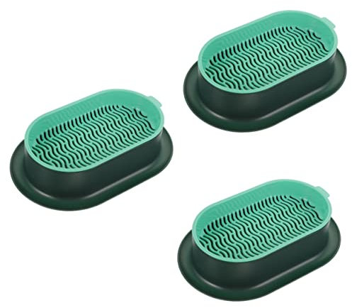 DOITOOL 3er-box Katzentoilette Blumentopfschalen Hydrokulturpflanzen Snack-tablett Töpfe Für Zimmerpflanzen Saatschalen Hydroponischer Pflanzer Katzenminze Haustier Plastik Samen
