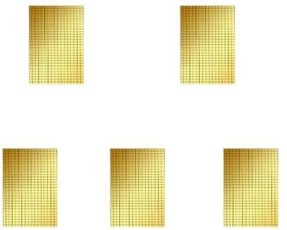 Eabdice 5 Bände Spiegel Mosaik, Mosaik-Spiegelfliesen, Selbstklebende Mini Spiegel, für Küchen Bädern Fliesen Dekorative Handwerk DIY（Gold）