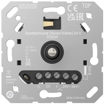 Thermostat für Heizung/Kühlung, 24 V (Referenz: Jung RTR241)