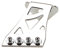 Cordier Banjo 4 cordes pour guitare Argenté