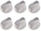 YHIJSR 6 Stück Drehknopf Herd 6mm Gasherd Knöpfe Metall Gasherd Drehknöpfe Universal Zink Legierung Küche Herd Drehknopf Locks Ofen Schalter Kochfläche Control Gas Herd Steuer Knöpfe
