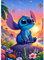 DPHERO DIY Stitch Diamant Painting Bilder für Erwachsene Anfänger,5D Cartoon Diamond Painting Set,DIY Runde Steine Sonnenuntergang Diamant Kunst Kits, Diamant Painting für Zuhause Dekor 30x40 cm