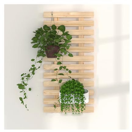 Macetero De Pared – Macetero Colgante De Madera Para Plantas De Interior Y Exterior, Jardín Vertical, Pared De Plantas, Macetero De Montaje En Pared, Soporte Para Suculentas De Plantas De Aire, Enrej