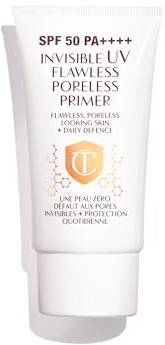 Charlotte Tilbury Invisible UV Flawless Makeup Primer - Broad Spectrum SPF 50 Sunscreen & Poreless Face Primer - Brightening Vitamin C & Hydrating Hyaluronic Acid to Protect & Prime Skin (30ml)