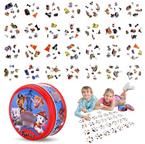 Dekewe Paw Dog Kartenspiel für Kinder und Familie - Cartoon Kids Spiel für 2-8 Spieler Ab 4 Jahren - Spielzeug Geschenk für Jungen und Mädchen
