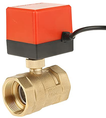 1 Stück DC 12 V G1 – 1/2 Zoll DN40 Motorisierter Kugelhahn, Messing-Kugelhahn, 2-Wege-Kugelhahn mit Motorisiertem Stellantrieb aus Messing für Klimaanlage
