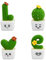 Granvoo Figurina Resina Cactus Miniatura, 4 Pezzi Miniature Ornamenti Giardino Cactus, Figurina di Cactus Piccola, Decorazione di Automobili Cactus per Tavolo da Casa Automobili Interni Cashboard